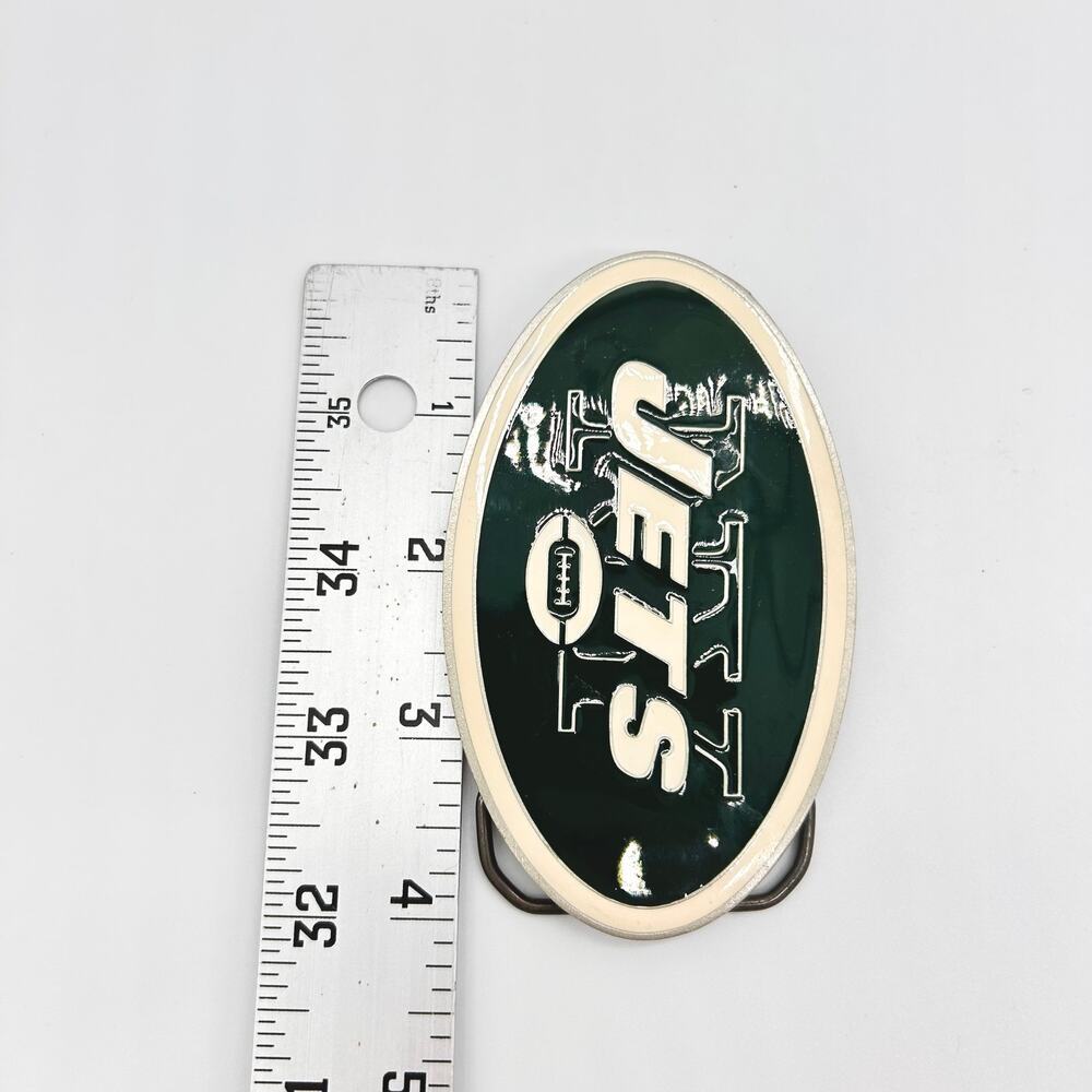 NY Jets Belt Buckle New York NFL Football Season Men's Game Day Accessories - Picture 2 of 3